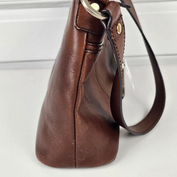 VTG Etienne Aigner brown leather handbag purse multi pockets - Picture 12 of 16